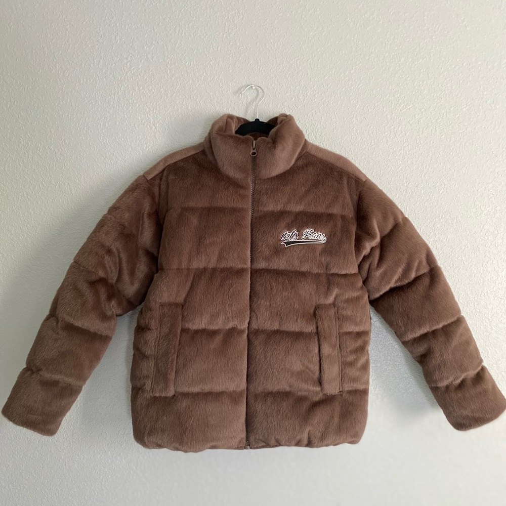 Urban Outfitters Brown Puffer Jacket